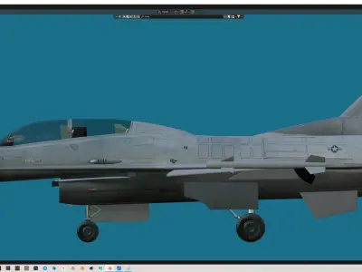 F-16D fighter Free 3D model