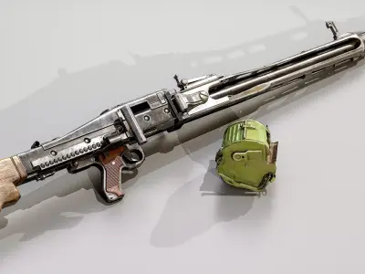 MG42 Military  Low-poly 3D model