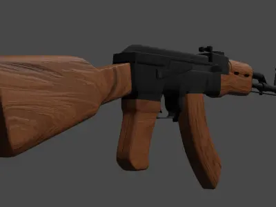 AK47 gun Free 3D model purchase