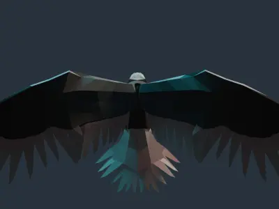 Low Poly Eagle Low-poly 3D model