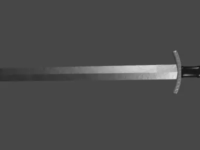 Gladius sword with Caroling handle Low-poly 3D model
