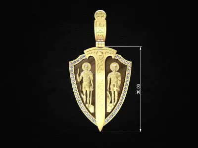 Shield pendant  3D print model
