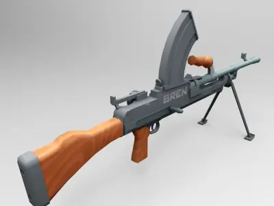 Bren Low Poly Mobile Game Ready model Low-poly 3D model