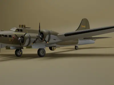 Boeing B-17 Flying Fortress 3D model get