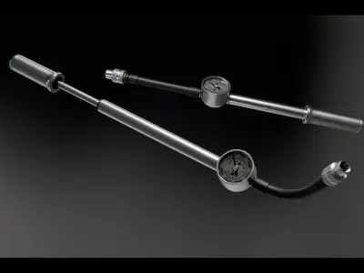 MTB Shock Pump Low-poly 3D model