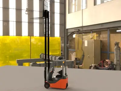 Forklift Rigged 3D model