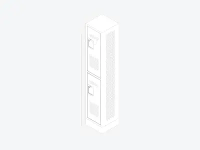 Locker - Metal - Locka - Sports - Double Tier Low-poly 3D model