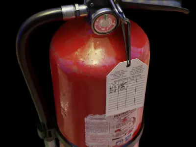 Fire Extinguisher Low-poly 3D model 49