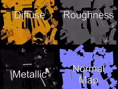 Yellow Submarine model pack Low-poly 3D model