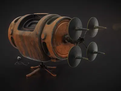 Satellite gun 3D model