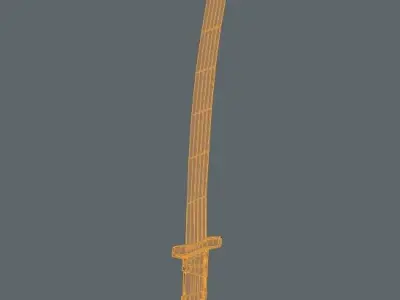 Sword samurai 3D model