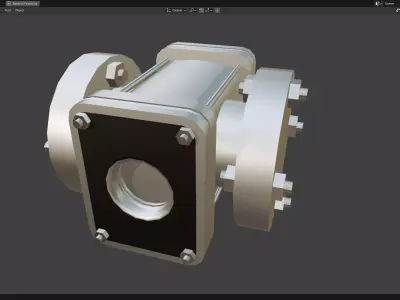 Sight Glass Valve PBR Low-poly 3D model