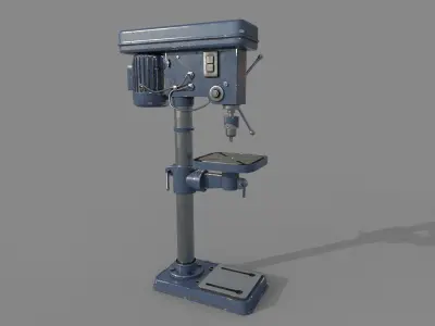 VERTICAL DRILL MACHINE TOOL Low-poly 3D model purchase