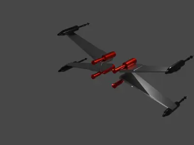 Xwing wings Free low-poly 3D model