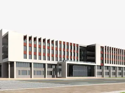 School Building 3D model 40