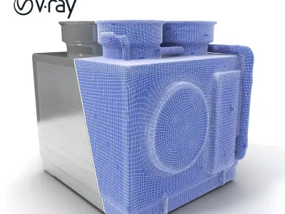 Industrial HVAC System D Model Pack Low-poly 3D model