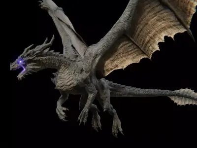 Ancient Dragon  Low-poly 3D model