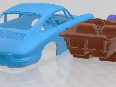 Porsche 901 Coupe 1964 Printable Car  3D print model
