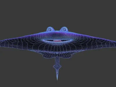cartoon Ray Low-poly 3D model Low-poly 3D model Low-poly 3D model