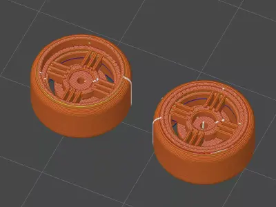DEVIL SHADOW JDM 2 pack wheels set in HW scale 3D print model