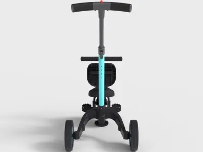 TODDLER TRICYCLE Low-poly 3D model