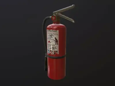 Fire extinguisher Low-poly 3D model 13