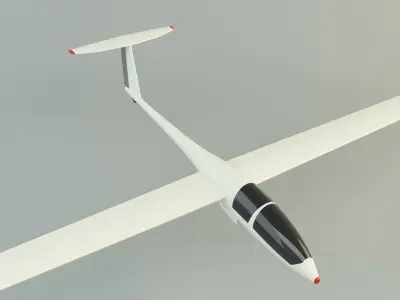  Glider plane small plane 3d model 3D model