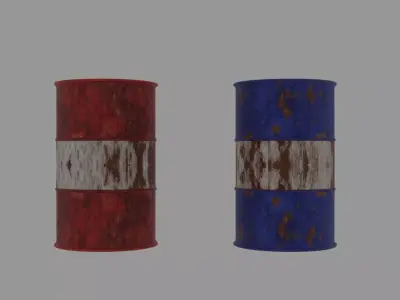 Rusted Barrels 3D model