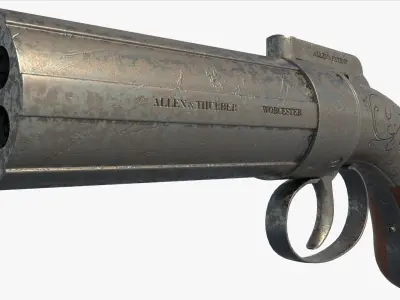 Antique Retro Weapon 3D model