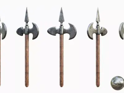 Melee Axe - 02 Low-poly 3D model
