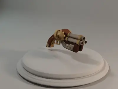 Steampunk Gun 3D model