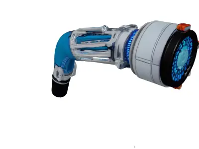 Cybernetic Forearm with Coolant Tubes 3D model