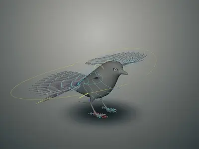 Great tit 3D model purchase