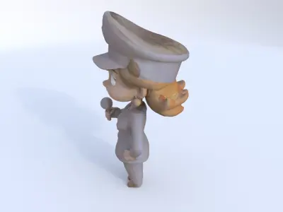 Train Conductor female 3D model
