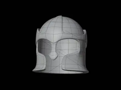 Ancient Helmet 3D Illustration 3D model