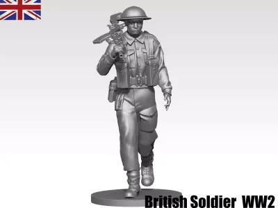 British soldier ww2  09 3D print model