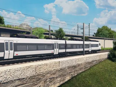 German Regional Train - Mireo Plain Livery Low-poly 3D model