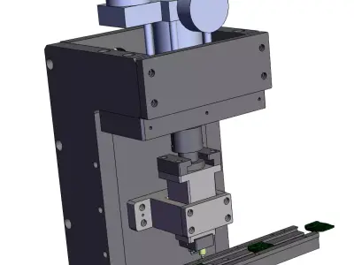 10T I-shaped pneumatic booster cylinder press 3D model