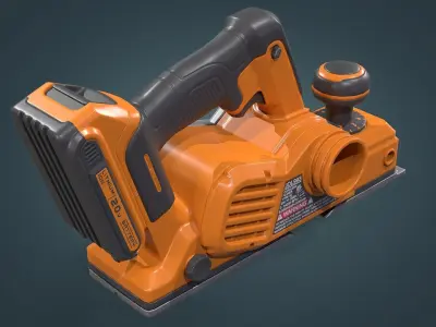 Hand Held Planer Low-poly 3D model