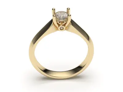 solitaire with ring sizes  8 part S115 3D print model