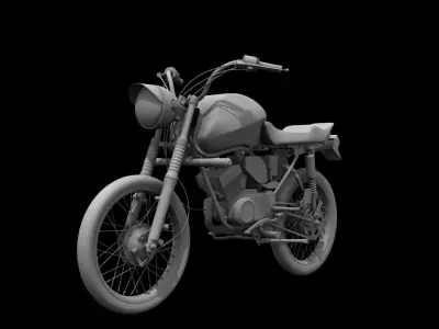 old bike 3d model 3D model