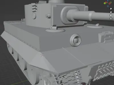 Tiger Tank WW2 LowPoly Low-poly 3D model