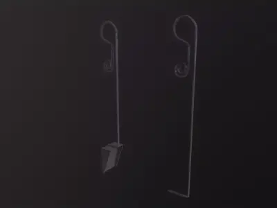 fireplace tools  3D Model Low-poly 3D model