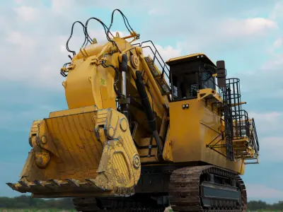 Hydraulic Mining Shovel 3D model purchase