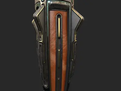 Mace Low Poly sword with spikes Low-poly 3D model