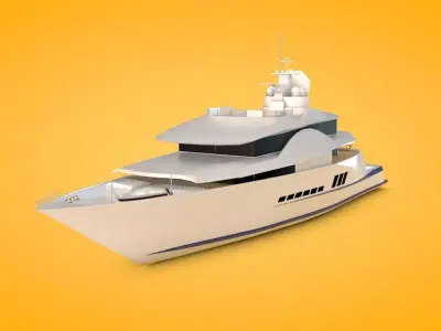 Yacth - Ship - Boat 3D model