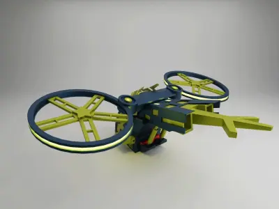 drone of aircraft Low-poly 3D model