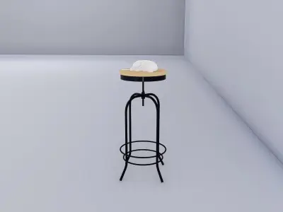 Industrial stool 3D model