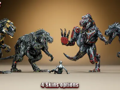 Sci-Fi TRex 2  Low-poly 3D model