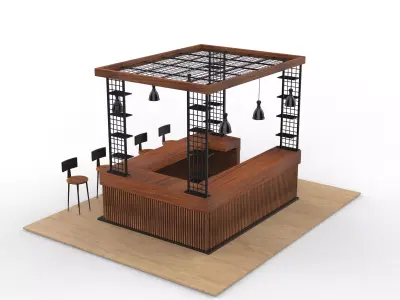 Unique Kiosk 3D model
